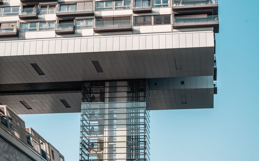 Modern residential tower in the city